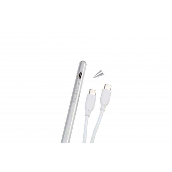 TUCANO IPAD STYLUS ATTIVA MAGNETICA COMPATIBILE APPLE, ARGENTO [MA-STY-SL]