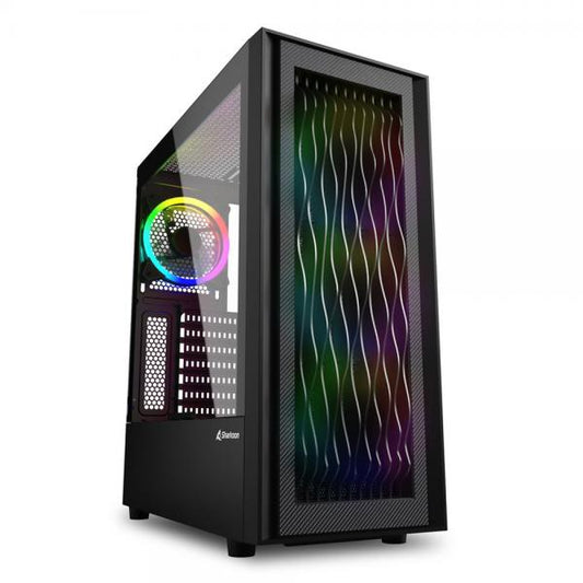 SHARKOON CASE RGB WAVE, ATX, ADDRESSABLE, 7 SLOT EXPANSION, 1 USB-C, 2 USB 3.0 [RGB WAVE]