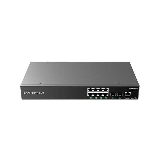 Grandstream GWN7801 - Switch L2+ 8 puertos sin PoE + 2 sfp. Se puede utilizar con el controlador GWN tanto en la nube como en las instalaciones GWN7801 [GWN7801] 