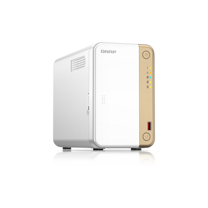 QNAP TS-262 NAS Tower Collegamento ethernet LAN Oro, Bianco N4505 [TS-262-4G]