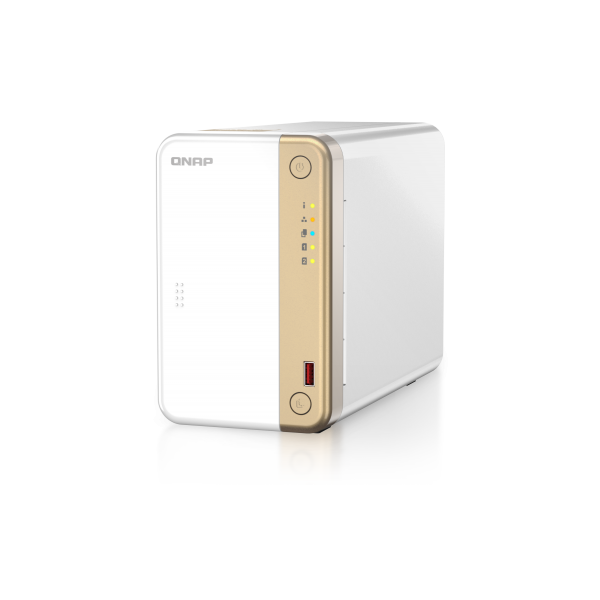 QNAP TS-262 NAS Tower Collegamento ethernet LAN Oro, Bianco N4505 [TS-262-4G]