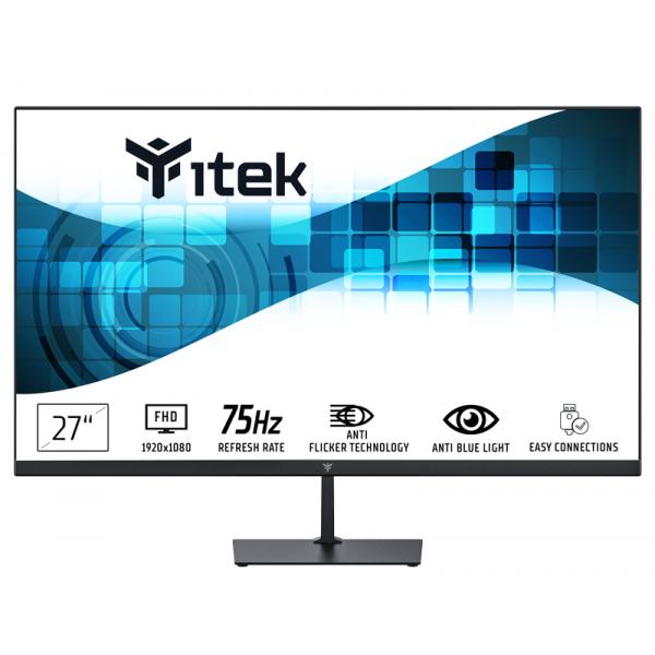 ITEK MONITOR GWF 27 FLAT FHD SLIM FRAMELESS HDMI VGA [ITMF27V075FHD]