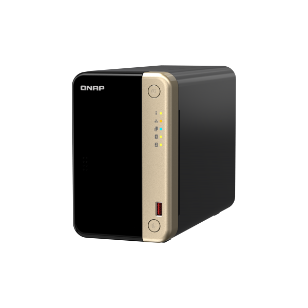 QNAP NAS - QNAP NAS - 2-Bay desktop NAS, Intel Celeron N5105/N5095 quad-core, 8 GB DDR4 onboard not expandable, 2 x 3.5"/2.5" SATA 6Gb/s drive bays, 2 x M.2 2280 PCIe Gen 3 x1 slots, 2 x 2 [TS-264-8G]