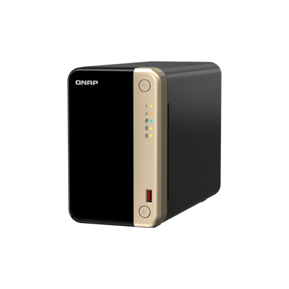 QNAP NAS - QNAP NAS - 2-Bay desktop NAS, Intel Celeron N5105/N5095 quad-core, 8 GB DDR4 onboard not expandable, 2 x 3.5"/2.5" SATA 6Gb/s drive bays, 2 x M.2 2280 PCIe Gen 3 x1 slots, 2 x 2 [TS-264-8G]