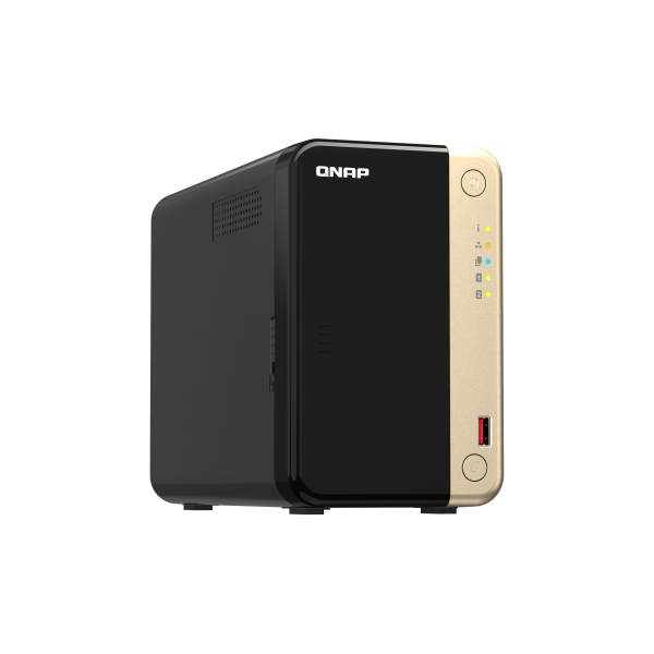 QNAP NAS - QNAP NAS - 2-Bay desktop NAS, Intel Celeron N5105/N5095 quad-core, 8 GB DDR4 onboard not expandable, 2 x 3.5"/2.5" SATA 6Gb/s drive bays, 2 x M.2 2280 PCIe Gen 3 x1 slots, 2 x 2 [TS-264-8G]