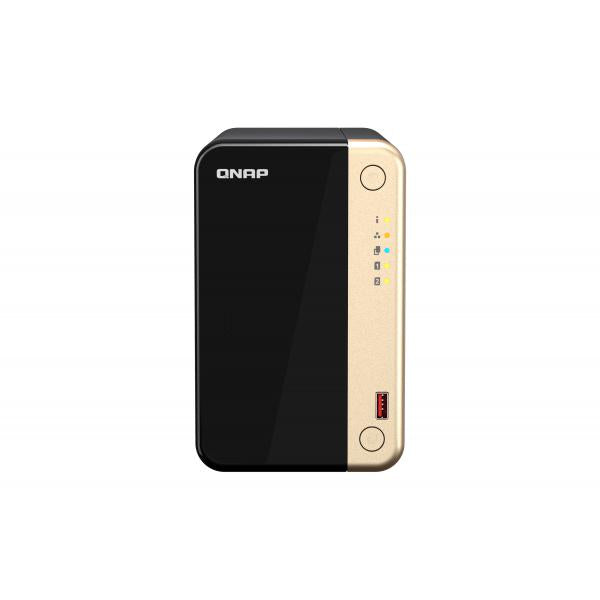 QNAP TS-264 NAS Tower Collegamento ethernet LAN Nero, Oro N5095 [TS-264-8G]