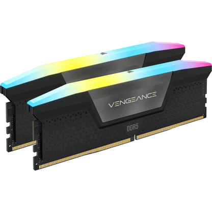 CORSAIR RAM VENGEANCE RGB DDR5 32GB 2X16GB DDR5 7200 PC5-57600 C34 1.45V INTEL XMP MEMORY - BLACK [CMH32GX5M2X7200C34]