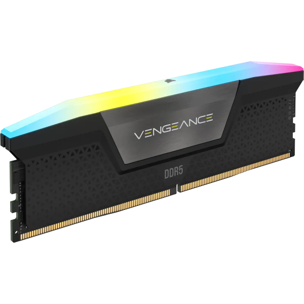 CORSAIR RAM VENGEANCE RGB DDR5 32GB 2X16GB DDR5 7200 PC5-57600 C34 1.45V INTEL XMP MEMORY - BLACK [CMH32GX5M2X7200C34]