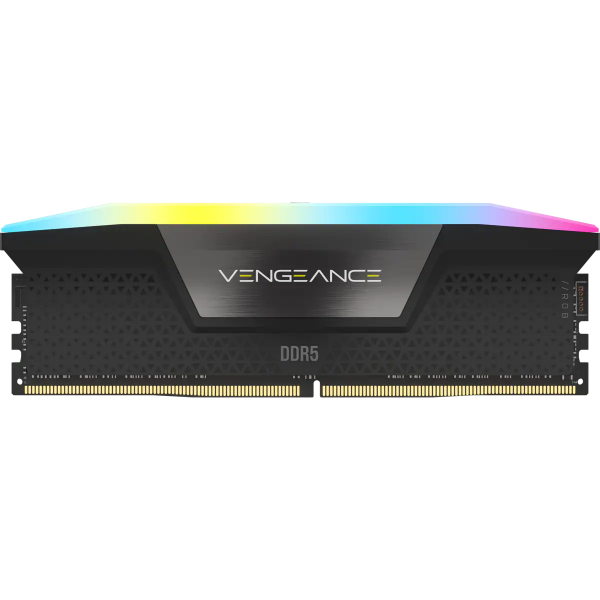 CORSAIR RAM VENGEANCE RGB DDR5 32GB 2X16GB DDR5 7200 PC5-57600 C34 1.45V INTEL XMP MEMORY - BLACK [CMH32GX5M2X7200C34]