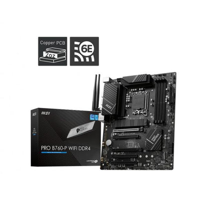 MSI MB B760, PRO B760-P WIFI DDR4, LGA 1700, 4DDR4, 5PCI-Ex16, 3M.2, 4SATA3.0 [PRO B760-P WIFI DDR4]