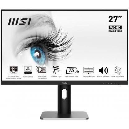 MSI MONITOR 27 LED IPS 16:9 WQHD 4MS 250 CDM, PIVOT, DP/HDMI, MULTIMEDIALE [PRO MP273QP]