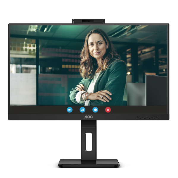 MONITOR AOC 23.8 LED IPS FHD 16:9 4MS 300 CDM, WEBCAM, PIVOT, DP/HDMI, MULTIMEDIA [24P3QW]