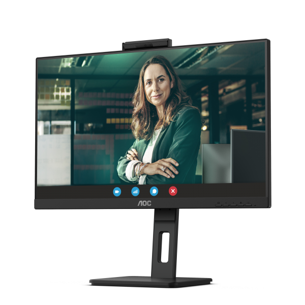 MONITOR AOC 23.8 LED IPS FHD 16:9 4MS 300 CDM, WEBCAM, PIVOT, DP/HDMI, MULTIMEDIA [24P3QW]