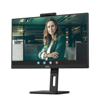 MONITOR AOC 23.8 LED IPS FHD 16:9 4MS 300 CDM, WEBCAM, PIVOT, DP/HDMI, MULTIMEDIA [24P3QW]