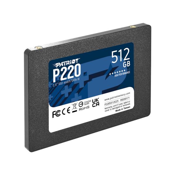 PATRIOT SSD INTERNO P220 512GB 2,5" SATA 6GB/S R/W 500/500 [P220S512G25]