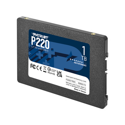 PATRIOT SSD INTERNO P220 1TB 2,5" SATA 6GB/S R/W 500/500 [P220S1TB25]