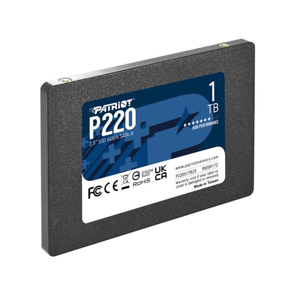 PATRIOT SSD INTERNO P220 1TB 2,5" SATA 6GB/S R/W 500/500 [P220S1TB25]