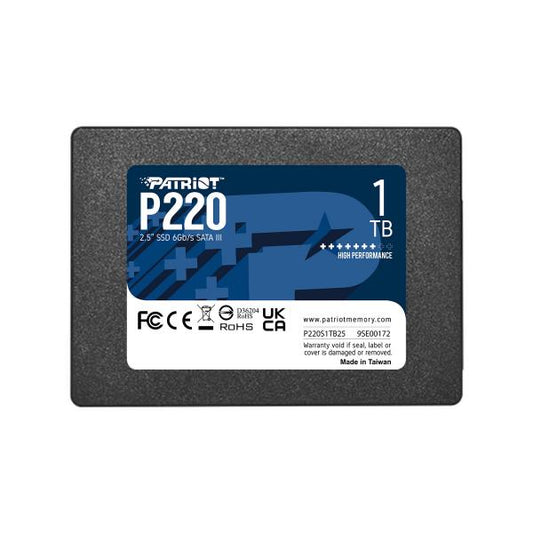 PATRIOT SSD INTERNO P220 1TB 2,5" SATA 6GB/S R/W 500/500 [P220S1TB25]