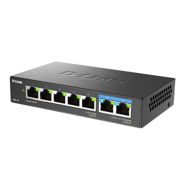 D-LINK SWITCH MULTI-GIGABIT 7 PORTE NON GESTITO [DMS-107]