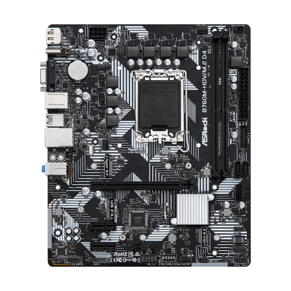 ASROCK MB B760, B760M-HDV/M.2 D4, LGA1700, 2 DDR4 , mATX [B760M-HDV/M.2 D4]