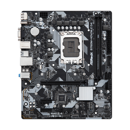 ASROCK MB B760, B760M-HDV/M.2 D4, LGA1700, 2 DDR4 , mATX [B760M-HDV/M.2 D4]