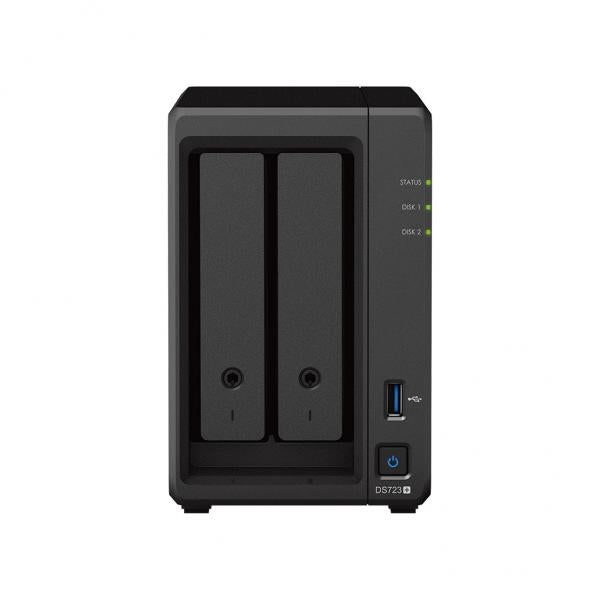 SYNOLOGY NAS TOWER 2BAY x2 2.5"/3.5" HDD SATA, 2xSSD NVME M.2 2280, AMD Ryzen R1600 dual-core, 2 GB [DS723+]