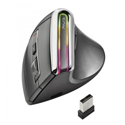 NGS MOUSE VERTICALE ERGONOMICO USB BLUETOOTH CON LUCI LED 7 PULSANTI [EVOKARMA]