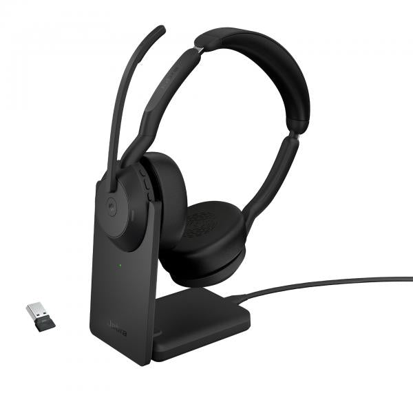 Jabra Evolve2 55 - MS Stereo - Auriculares - USB-A - con soporte de carga [25599-999-989]