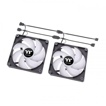 Thermaltake CT120 ARGB Sync PC Case per computer Ventilatore Nero, Bianco 2 pz [CL-F149-PL12SW-A]