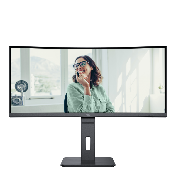 AOC MONITOR CURVO 34 LED VA WQHD 21:9 4MS 300 CDM, REG ALTEZZA, USB-C, DP/HDMI, MULTIMEDIALE [CU34P3CV]