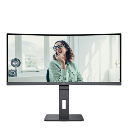 AOC MONITOR CURVO 34 LED VA WQHD 21:9 4MS 300 CDM, REG ALTEZZA, USB-C, DP/HDMI, MULTIMEDIALE [CU34P3CV]