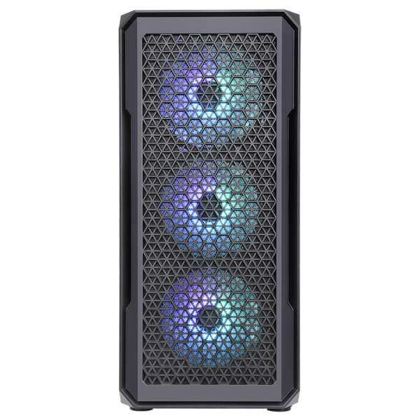 ITEK CASE SIX TRIANGLE - GAMING MIDDLE TOWER, 4X12CM ARGB FAN, USB3, SIDE PANEL TEMP GLASS [ITGCAST33B]