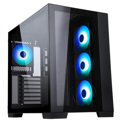 ITEK CASE DARK CAVE - GAMING TOWER, ATX, 4X12CM ARGB FAN, 2XUSB3, TYPE-C, SIDE FRONT PANEL TEMP GL [ITGCADCAGB]