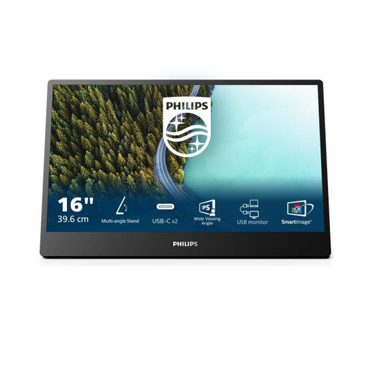 Philips 3000 series 16B1P3302D/00 Monitor PC 39,6 cm (15.6") 1920 x 1080 Pixel Full HD LED Nero [16B1P3302D/00]