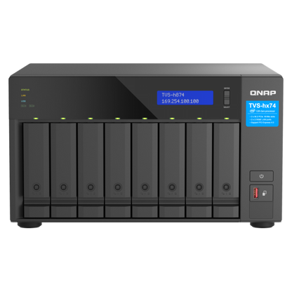 QNAP TVS-h874X NAS Tower Collegamento ethernet LAN Nero [TVS-H874X-I9-64G]