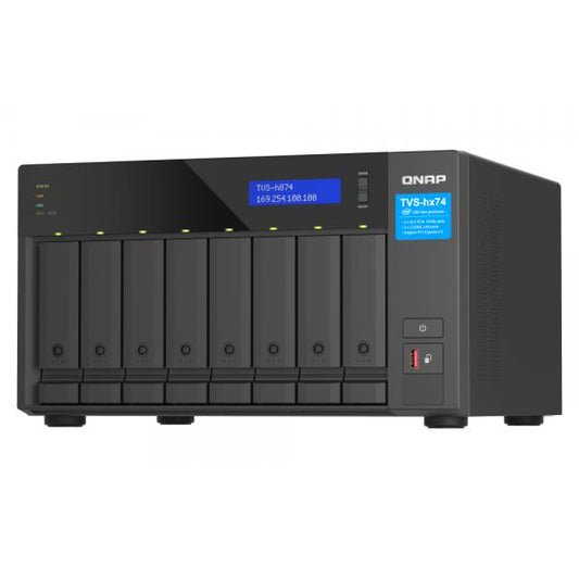 QNAP TVS-h874X NAS Tower Collegamento ethernet LAN Nero [TVS-H874X-I9-64G]