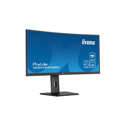 Iiyama ProLite 34 inch - Curved - UltraWide Quad HD VA LED Monitor - 3440x1440 - HAS / RJ45 / USB-C [XCB3494WQSN-B5]