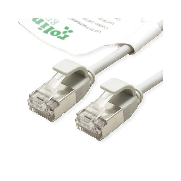 ROLINE GREEN U/FTP DATACENTER PATCHCORD CAT.6A/CLASS EA, LSOH/TPE, SLIM, GREY, 0.3M [21.44.3301]