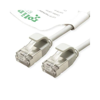 ROLINE GREEN U/FTP DATACENTER PATCHCORD CAT.6A/CLASS EA, LSOH/TPE, SLIM, GREY, 0.15M [21.44.3300]