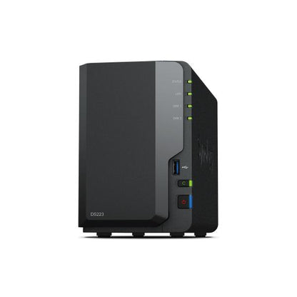 SYNOLOGY NAS TOWER 2BAY 2.5"/3.5" HDD SATA CPU Realtek RTD1619B + 2Gb Ram DDR4 + 1x Gigabit + x3 USB [DS223]