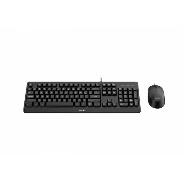 Philips 2000 series SPT6207BL/34 tastiera Mouse incluso USB QWERTY Inglese Nero [SPT6207BL/34]