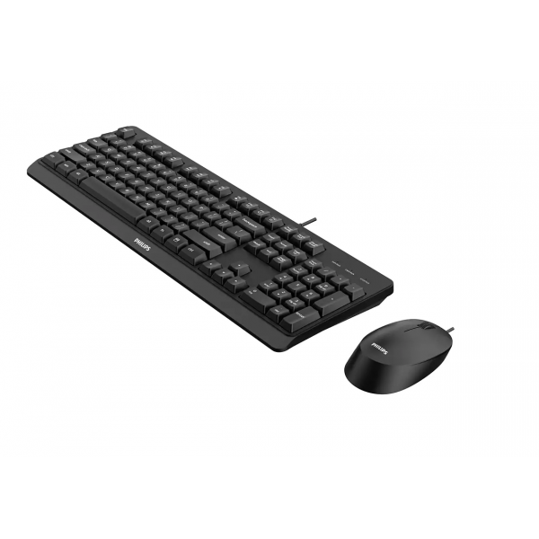 Philips 2000 series SPT6207BL/34 tastiera Mouse incluso USB QWERTY Inglese Nero [SPT6207BL/34]