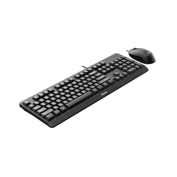 Philips 2000 series SPT6207BL/34 tastiera Mouse incluso USB QWERTY Inglese Nero [SPT6207BL/34]