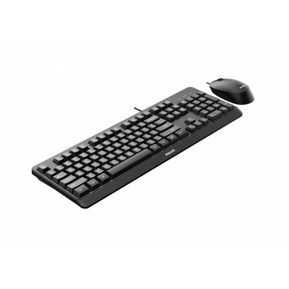 Philips 2000 series SPT6207BL/34 tastiera Mouse incluso USB QWERTY Inglese Nero [SPT6207BL/34]