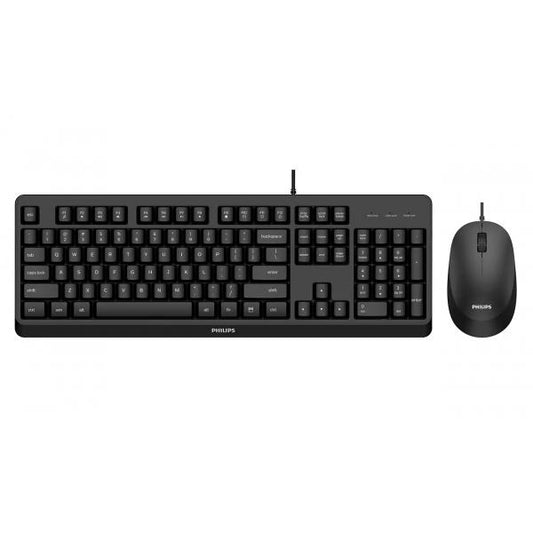 Philips 2000 series SPT6207BL/34 tastiera Mouse incluso USB QWERTY Inglese Nero [SPT6207BL/34]