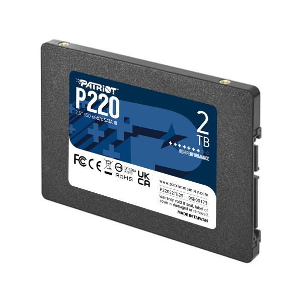 PATRIOT SSD INTERNO P220 2TB 2,5" SATA 6GB/S R/W 550/500 [P220S2TB25]