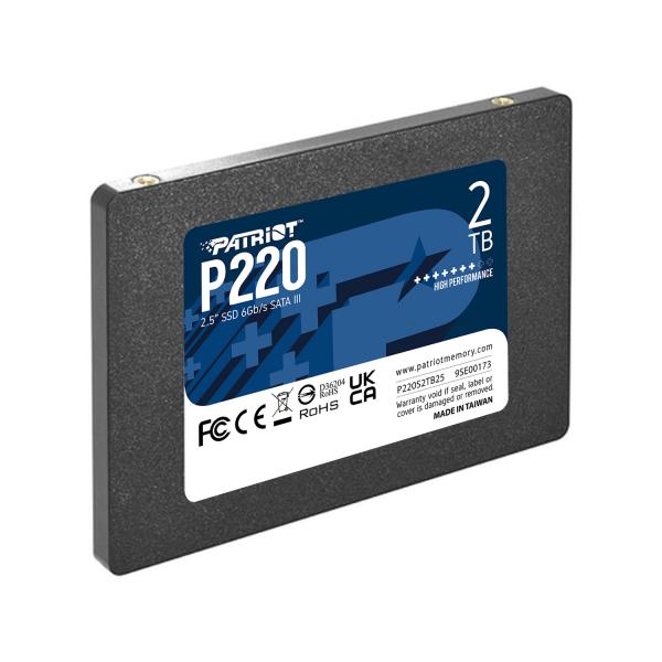 PATRIOT SSD INTERNO P220 2TB 2,5" SATA 6GB/S R/W 550/500 [P220S2TB25]