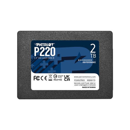 PATRIOT SSD INTERNO P220 2TB 2,5" SATA 6GB/S R/W 550/500 [P220S2TB25]