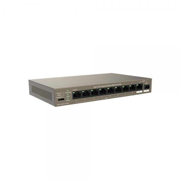 TENDA SWITCH POE UNMANAGED 10 PORT, 8 POE [TEG1110PF-8-102W]