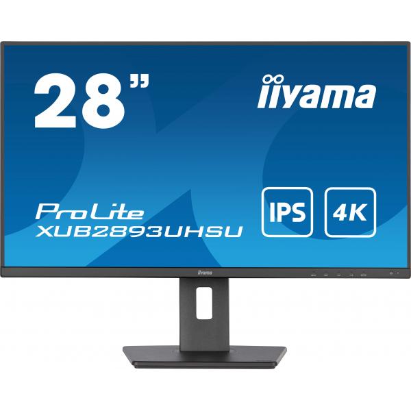 Iiyama ProLite 28 inch - 4K Ultra HD IPS LED Monitor - 3840x2160 - Pivot / HAS [XUB2893UHSU-B5]